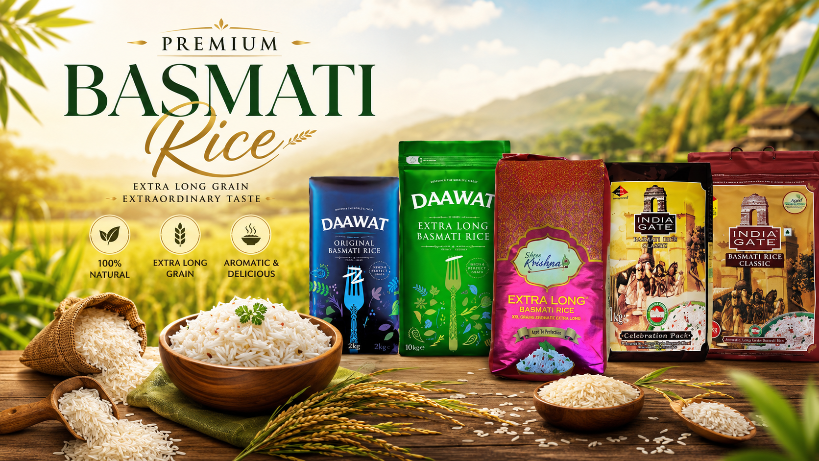 Premium basmati rice wholesaler for restaurants in UK
