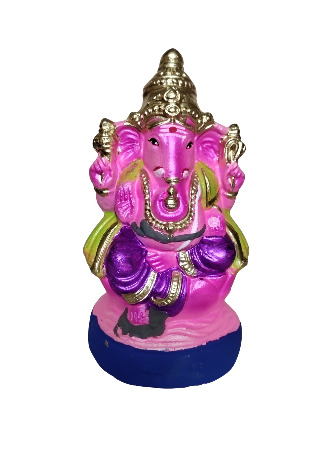 Vinayagar (Ganesh) Statue 10 Inches Full Color - Pink Wholesale Distributor