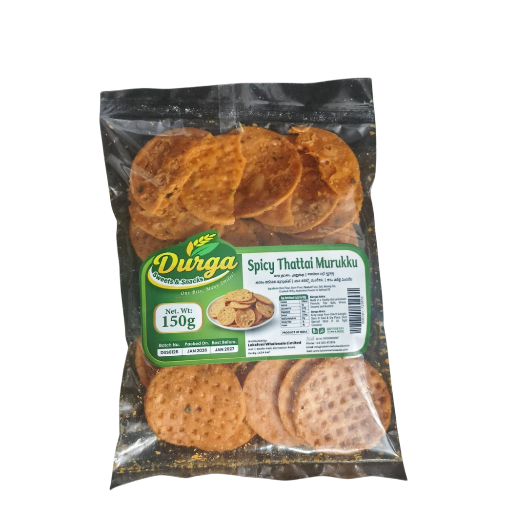 Buy Durga Sweets & Snacks Spicy Thattai Murukku 150G Online