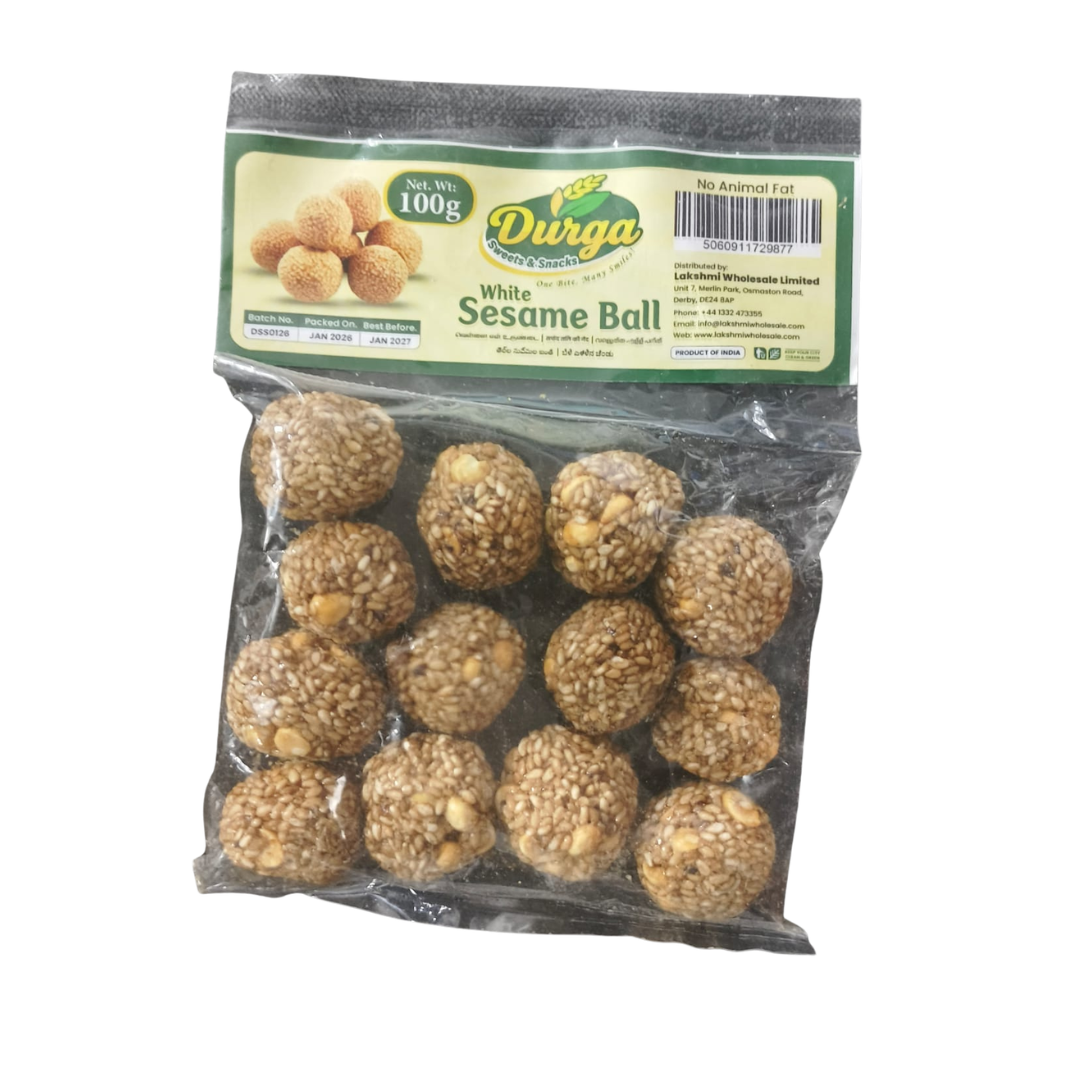Buy Durga Sweets & Snacks White Sesame Ball 100G Online