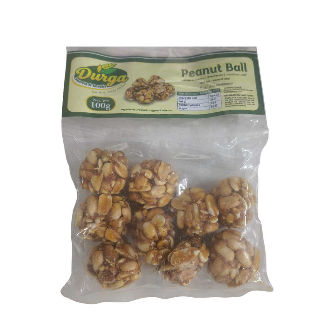 Buy Durga Sweets & Snacks Peanut Ball 100G Online