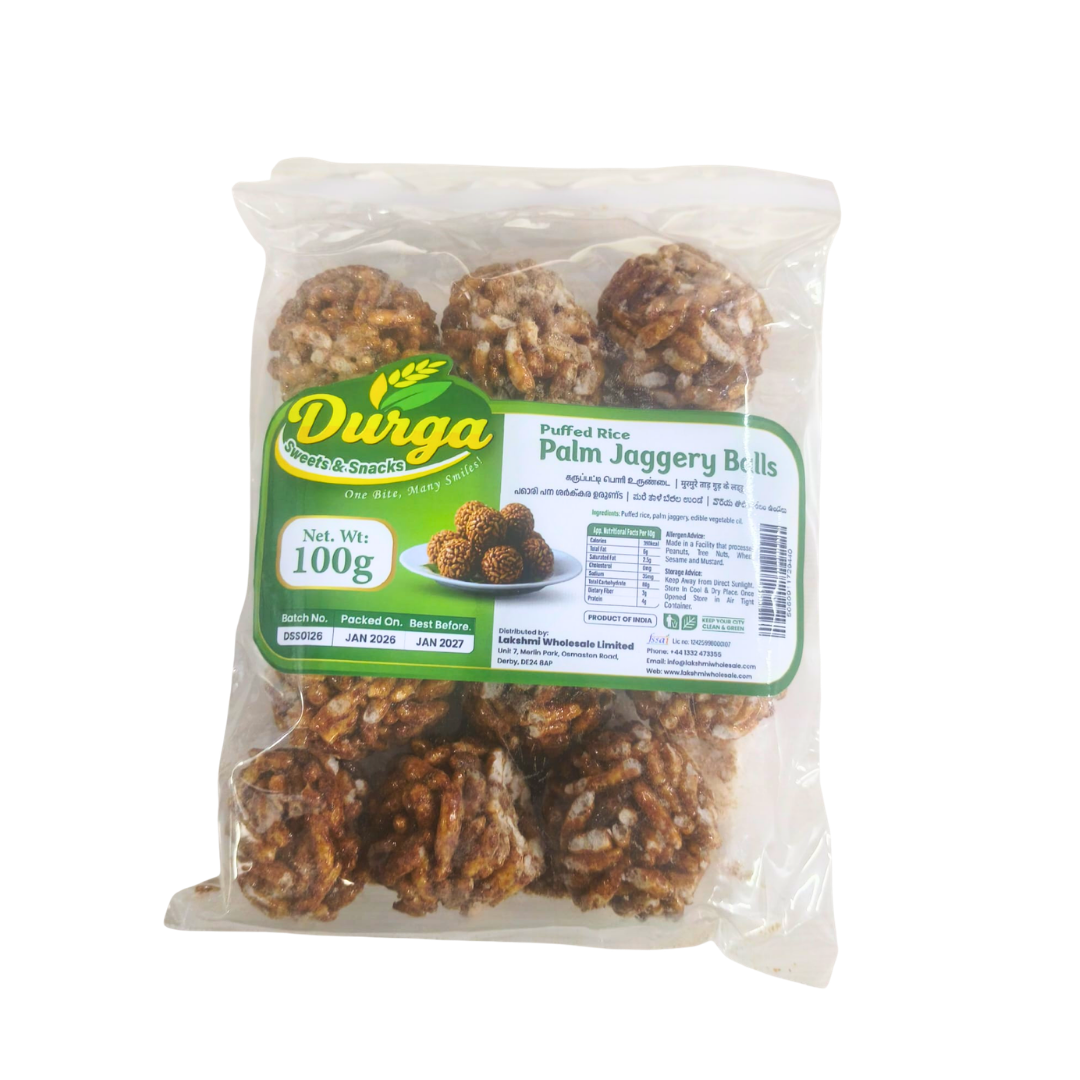 Buy Durga Sweets & Snacks Karuppatti Puffed Rice Balls 100G Online
