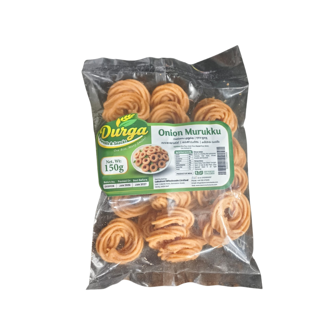 Buy Durga Sweets & Snacks Onion Murukku 150G Online
