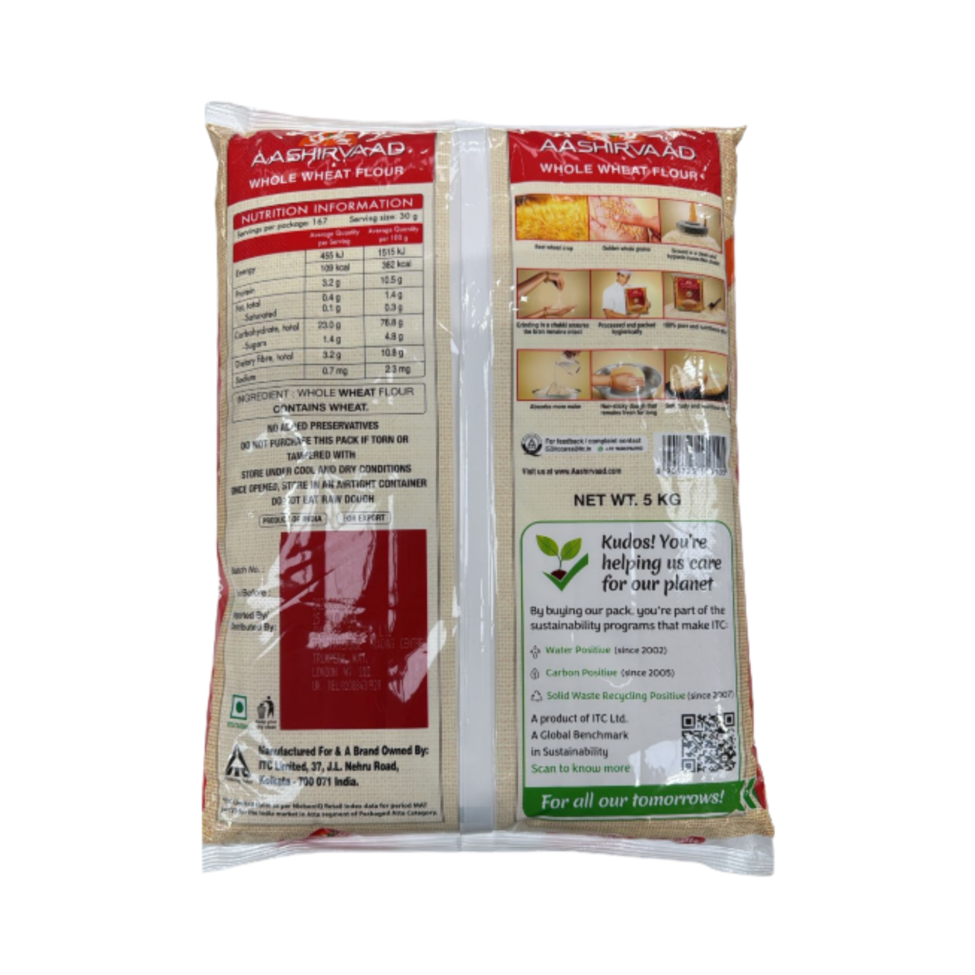 Aashirvaad Whole Wheat Flour (Chakki Atta) - 5Kg Wholesale Seller
