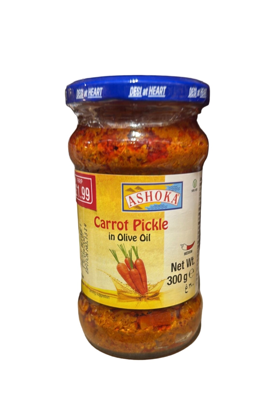Ashoka Carrot Pickle In Olive Oil 300G