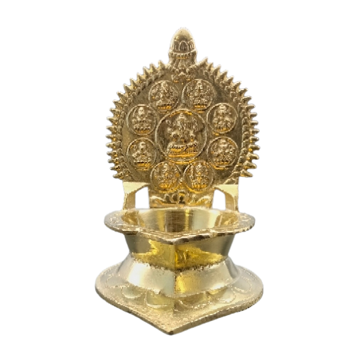 Brass Astalakshmi Vilakku Size 3 Wholesale Supplier