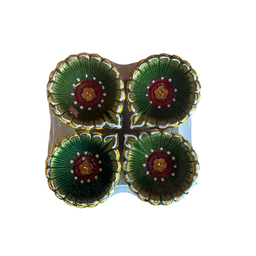 Designed Clay Diya (4Pcs) - C10 Wholesale Dealer