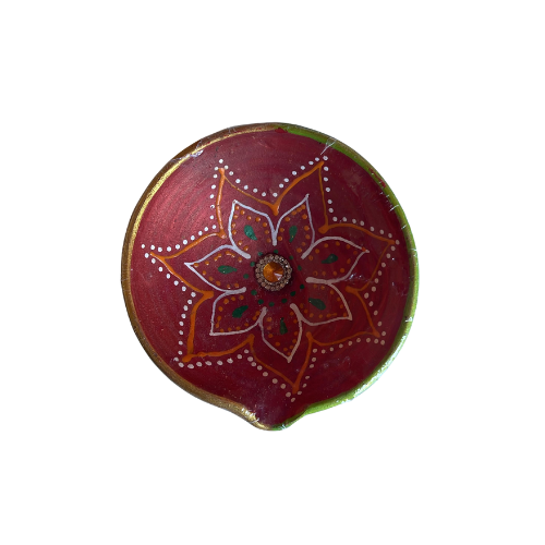 Designed Clay Diya (1Pcs) - C164 Wholesale Supplier