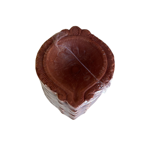 Designed Clay Diya (6Pcs) - C271 Wholesale Supplier