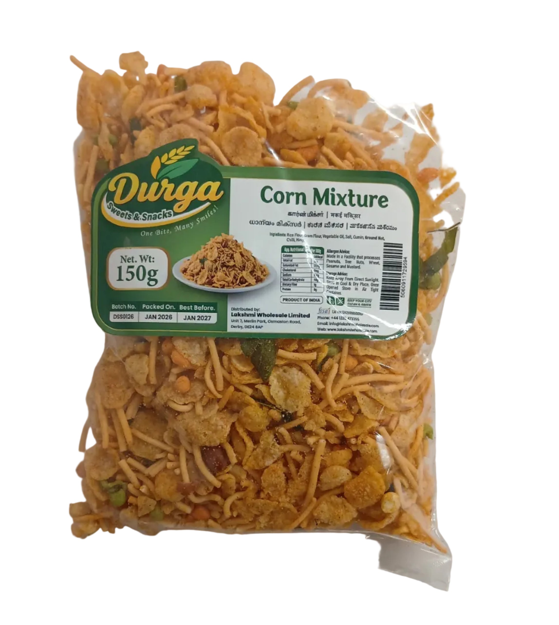 Buy Durga Sweets & Snacks Corn Mixture 150G Online