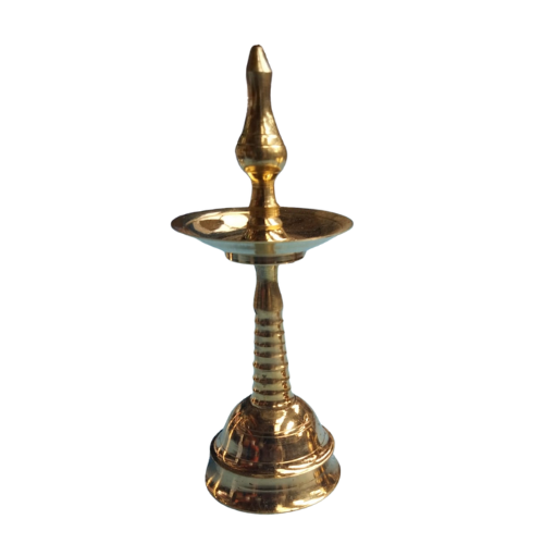Brass Vel Shaped Kuthu Vilakku Size 18 - 1 Piece Wholesale Seller