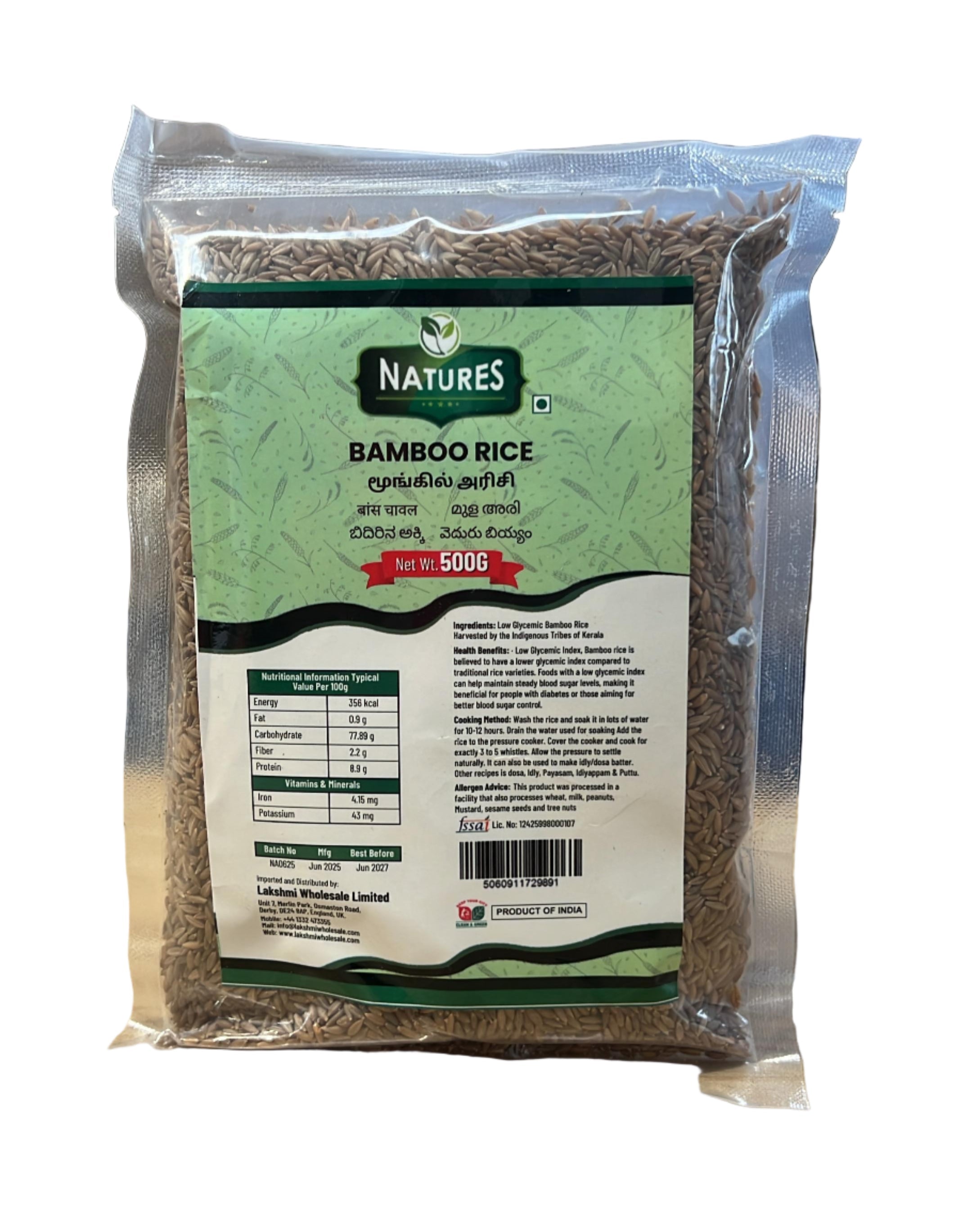 Natures Moongil Rice - Bamboo Rice 500G Wholesale Supplier