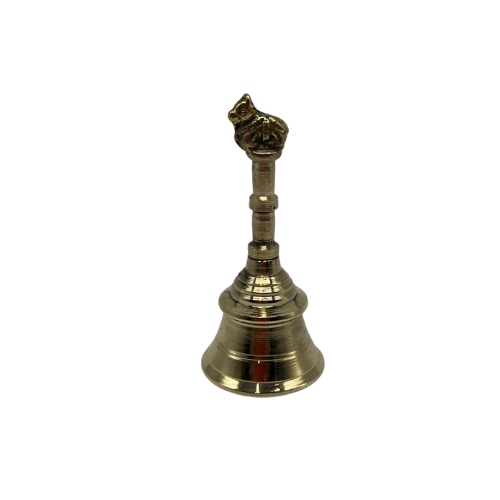 Brass Pooja Bell With Nandhi (120G) (4 Inches) Wholesale Seller