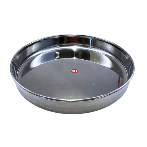 Stainless Steel Dining Plate (Beeding Model) Size 10 (9.5 Inches) Wholesale Seller