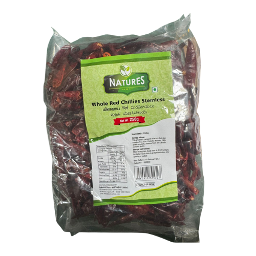 Natures Whole Red Chilli Stemless 250G Wholesale Supplier and Distributor