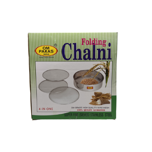 Om Paras Folding Chalni (4 In One) Stainless Steel Jalladai (Sieve) Wholesale Seller