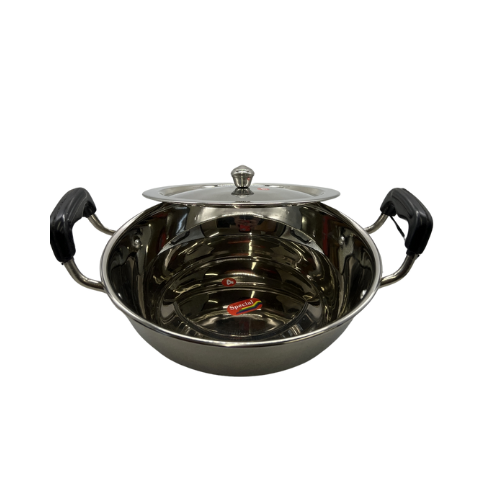 Stainless Steel Kadai Size 4 (10 Inches) With Lid Wholesale Seller