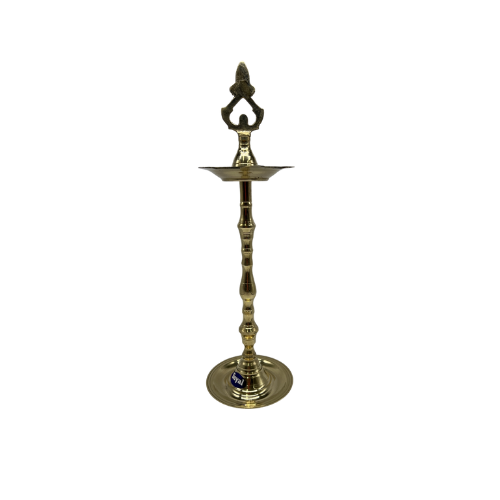 Brass Vel Shaped Kuthu Vilakku Size 10 (12 Inches) - 1 Piece Wholesale Seller