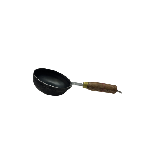 Mild Steel (Ms) Tadka (Thalippu) Pan With Wooden Handle Wholesale Distributor