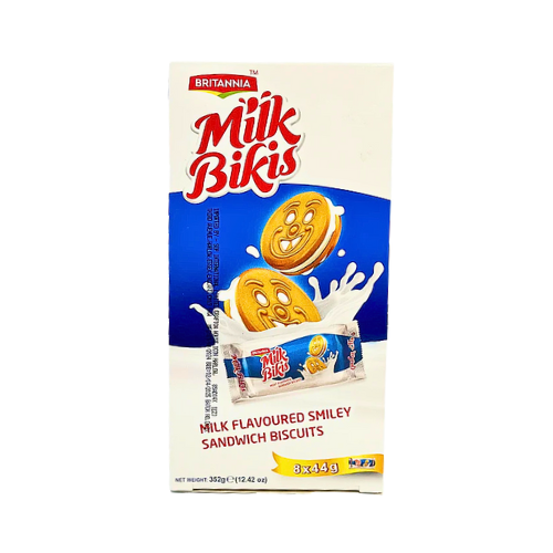 Britannia Milk Bikis Creams 8 X 44G