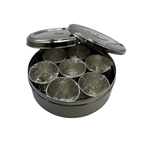 Stainless Steel Masala Box (Spice Box Â€“ Anjarai Petti) Â€“ Size 12 Wholesale Seller