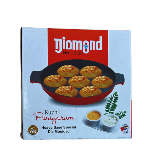 Diamond Non-Stick Heavy Base Special Die Moulded Kuzhi Paniyaram - 9 Pits Wholesale Seller