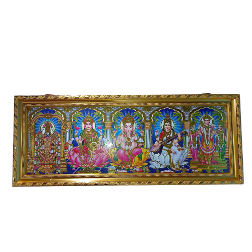 God Photo With Frame (66Cm X 21Cm) - 5 In 1 (Large) Wholesale Seller