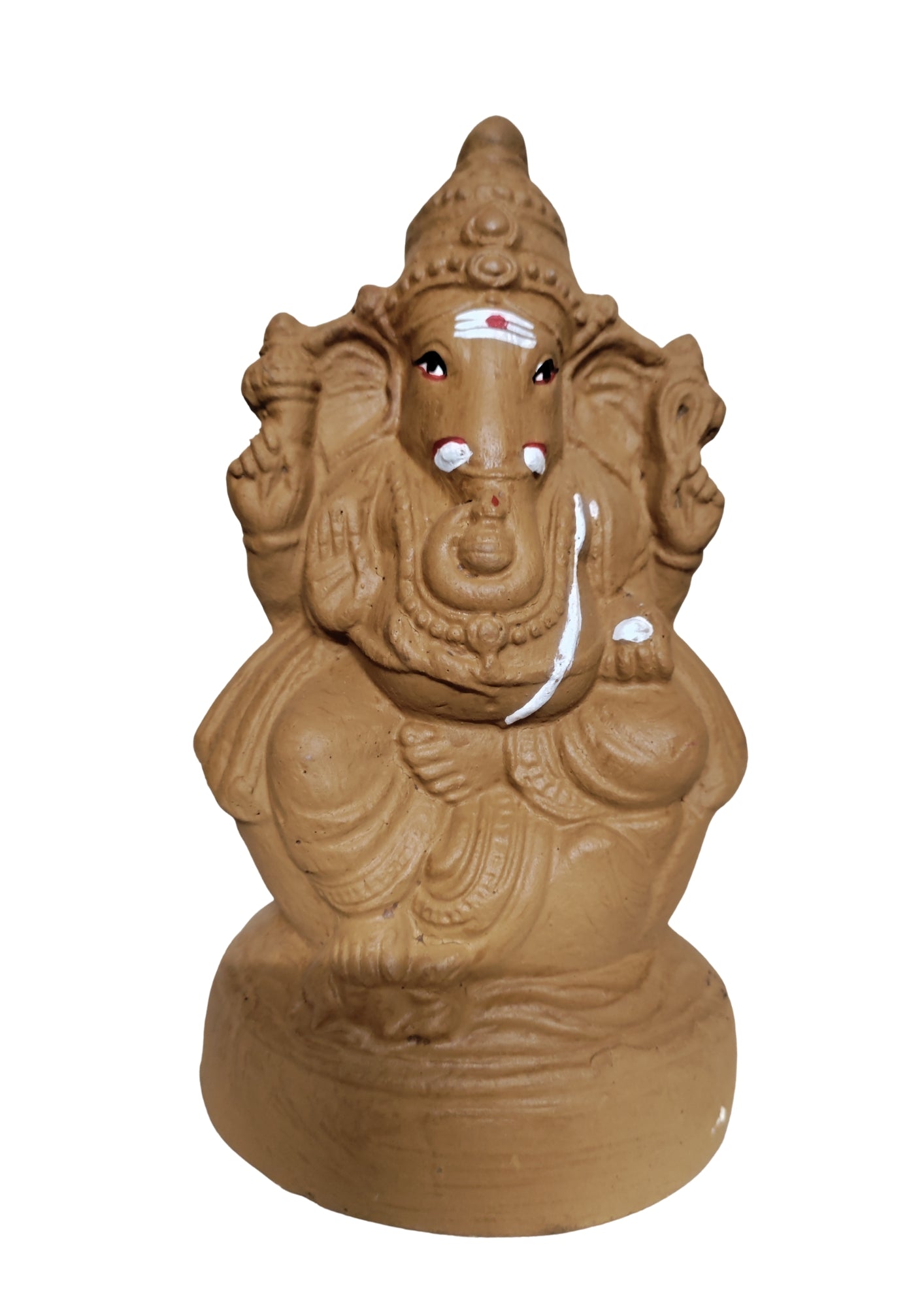 Vinayagar Statue Pure Clay 10 Inches (Valampuri) Wholesale Seller