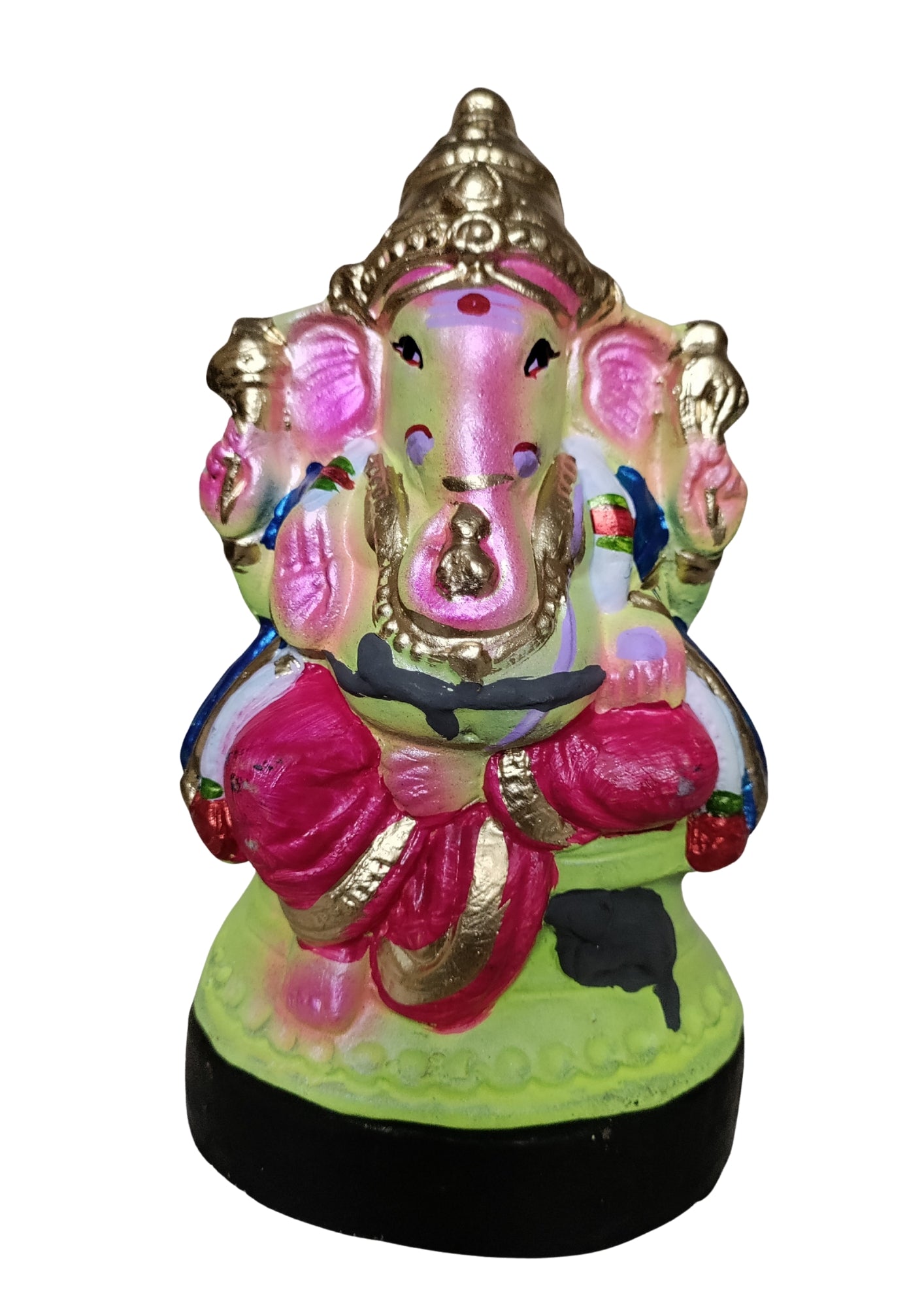 Vinayagar (Ganesh) Statue 10 Inches Full Color - Yellow Wholesale Distributor