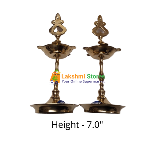 Kutthu Vilakku (Brass Diya Lamp) One Piece - 7.0 Inches Wholesale Distributor