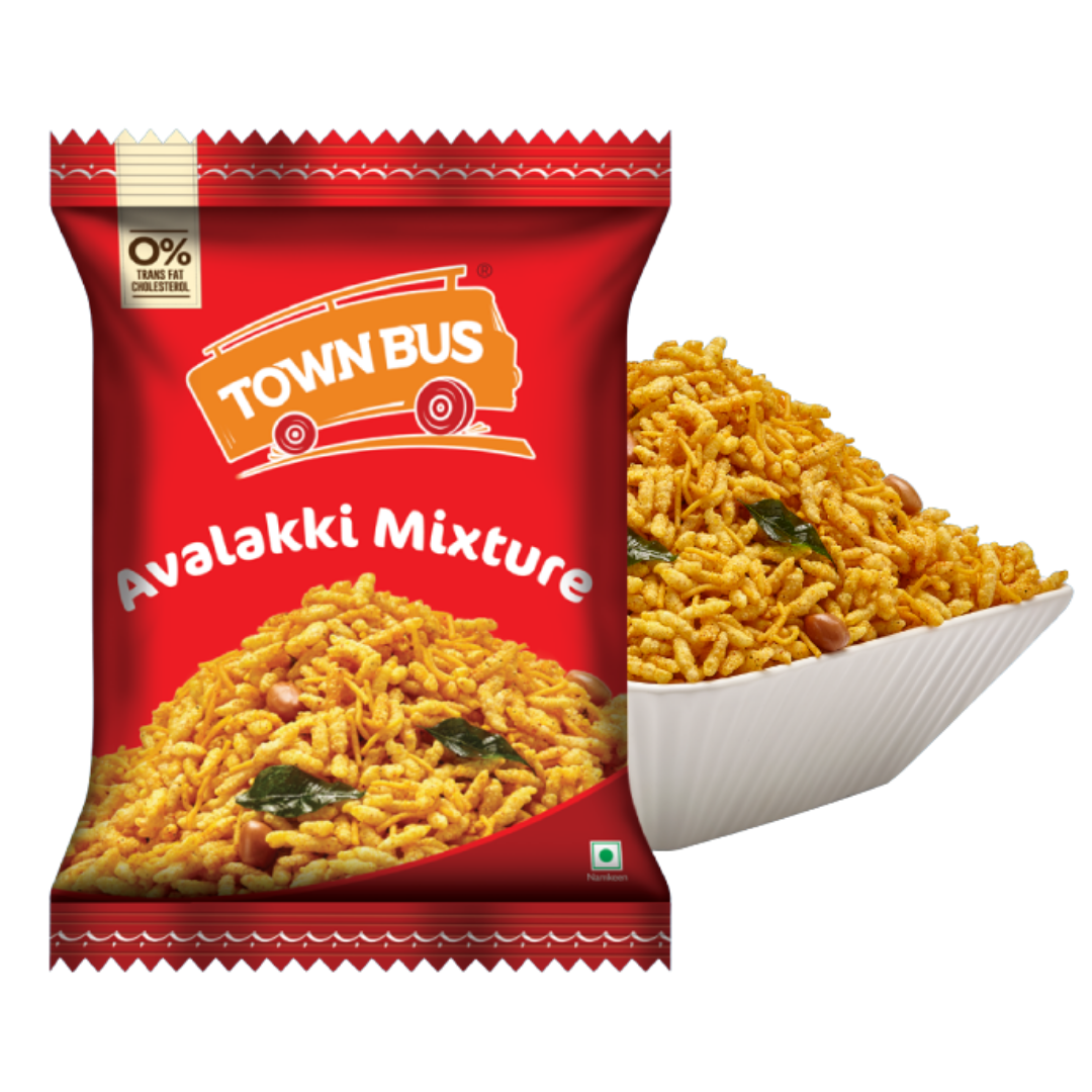 grb town bus avalakka mixture 150g