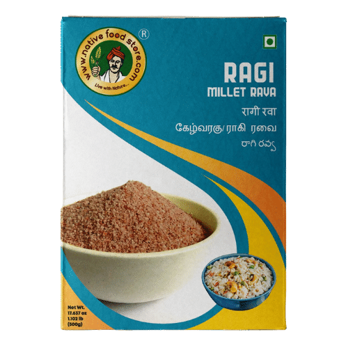 native food store millet rava 500g - ragi (finger millet)