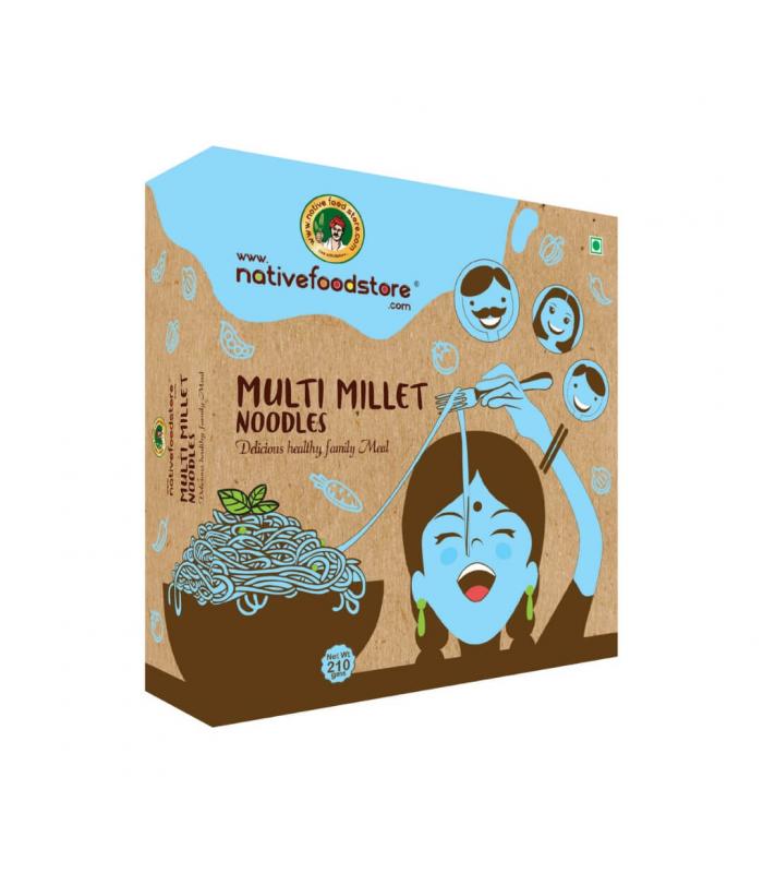 native food store millet noodles 210g - multi millet