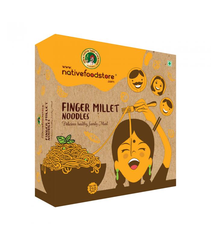 native food store millet noodles 210g - ragi (finger millet)