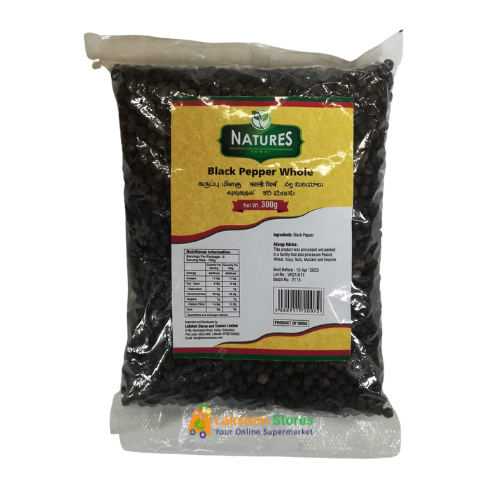 natures black pepper whole 300g