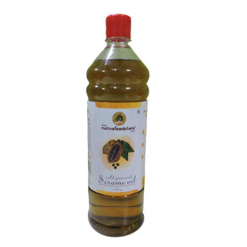 native food store cold pressed (marachekku) sesame oil - gingelly  1ltr