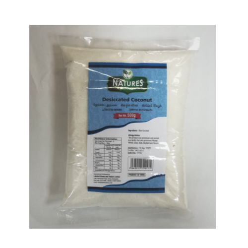 natures  coconut desiccated 500g