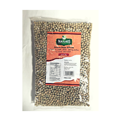 natures  whole green peas 1kg