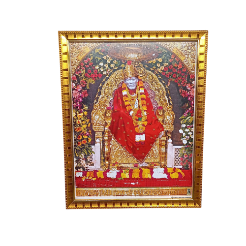 God Photo A4 Size With Frame - Sai Baba Wholesale Supplier